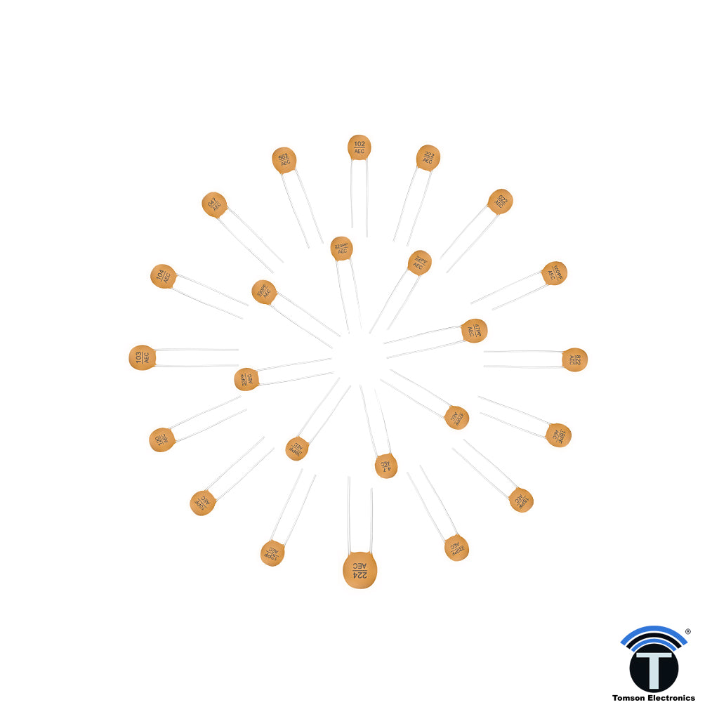 0.0001 pF - 820 pF Ceramic Disc Capacitor 50V AEC 0.0001 pF - 820 pF Ceramic Disc Capacitor 50V AEC
